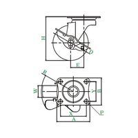 SGーS型キャスター 自在車プレート式(ストッパー付) 径75mm ウレタン車輪(ナイロンホイル，B入) SG-75UHFDS 1個（直送品）