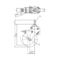 ユーエイ SKYーT型キャスター 自在車ねじ込み式(ストッパー付) SKY-T100SUES-3M16 40 1個 62-9800-17（直送品）