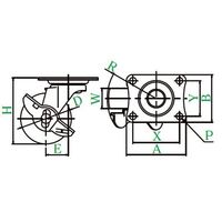 ユーエイ LGーS型キャスター 自在車プレート式(ストッパー付) 径50mm ウレタン車輪(ナイロンホイル) LG-50URS 1個（直送品）