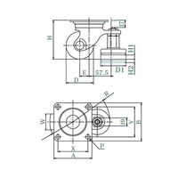 ユーエイ HGーAF型キャスター 自在車プレート式 径75mm 導電MCナイロン車輪 HG-75MCE-AF 1個 62-9798-48（直送品）