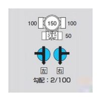 アズワン MMーE90Y左100X50ー150 ビニマス 90度 64-5108-95 1個（直送品）