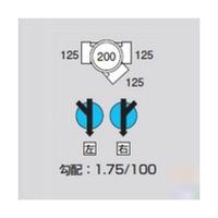 アズワン Mー45Y左125ー200 ビニマス 45度合流 64-5109-57 1個（直送品）