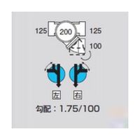 アズワン MMーMY左125X100ー200 ビニマス平行90度 64-5109-67 1個（直送品）