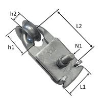 イワブチ 柱間分岐金具 メンセンジャーワイヤー用 TWBCー1 1個（直送品）