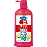 （セット品）ペットキレイ毎日でも洗えるリンスインシャンプー愛犬用本体550ml ＋ 詰め替え400ml ライオンペット