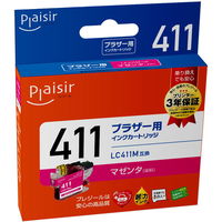 プレジール ブラザー（brother）用 互換インク PLE-BR411M マゼンタ LC411M対応 1個