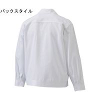 日の丸繊維 男性長袖上着 綿100% ホワイト L 65-1702-63 1着（直送品）