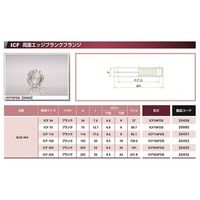 コスモテック ICF34 固定両面エッジブランクフランジ ICF34FDS 1個 63-1933-06（直送品）