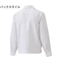 日の丸繊維 男性長袖上着 帯電防止 ホワイト LL 65-1702-80 1着（直送品）