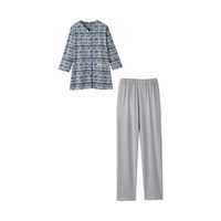 セルヴァン 小柄な私の花やか楽ちんパジャマ 杢グレー MP 045202581 1枚 65-0551-38（直送品）