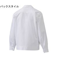 日の丸繊維 男性用白長袖上着 ホワイト 4L 65-1702-47 1着（直送品）