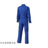 日の丸繊維 続服 綿100% ブルー L 65-1703-96 1着（直送品）