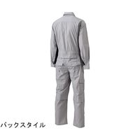 日の丸繊維 続服 (ポリエステル65%・綿35%) グレー S 65-1704-54 1着（直送品）