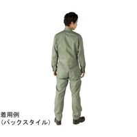 日の丸繊維 ポケットレス続服 (ポリエステル65%・綿35%) モスグリーン 5L 65-1705-78 1着（直送品）