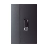 生興 A4判対応書庫ASK ブラック H1860mm 下置用 両開き W880 ASK-36H 1台 65-3698-15（直送品）