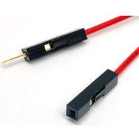 共立電子産業 QIケーブル1Sー1P 赤 5本入 311-216-3 1袋(5本) 65-3734-60（直送品）