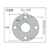 ニチアス ジョイントシートガスケット TOMBO NO.1120 全面 呼び径(A):100 1120-10K-100A-3T-FF 1枚（直送品）