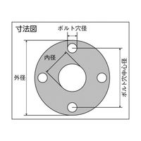 ニチアス ジョイントシートガスケット TOMBO NO.1995 全面 呼び径(A):15 1995-5K-15A-1.5T-FF 1枚（直送品）