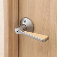 マツ六 リフォーム用レバー錠 ハイブリッド鍵付 シルバー 8589100 1個（直送品）