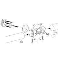 マツ六 システム手すり35 自在ブラケットカバー付 ゴールド EL-620G 1個（直送品）