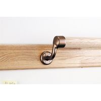 マツ六 システム手すり35 横受エンドブラケット・左用 ブラウン EL-609 1セット(2個)（直送品）