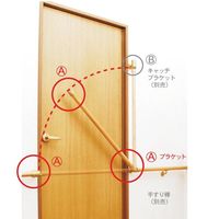 マツ六 遮断機式手すりブラケット 右勝手 ゴールド EL-931G 1個（直送品）