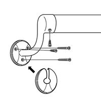 マツ六 システム手すり32 横受エンドブラケット・左用 ブラウン EL-709 1セット(2個)（直送品）