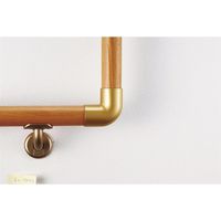 マツ六 システム手すり32 Lコーナー ゴールド EL-76G 1セット(4個)（直送品）