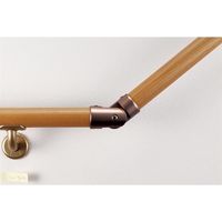 マツ六 システム手すり32 L自在コーナー ブラウン EL-703 1セット(4個)（直送品）