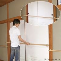 マツ六 襖用脱着手すり棒 木目クリア EL-912 1個（直送品）