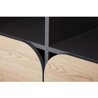 【軒先渡し】SMILE CORP RITZY HORN ストレージ 幅1200×奥行450×高850mm アッシュオーク 720036 1台（直送品）