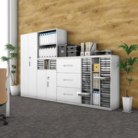 オカムラ ジャスタス収納 デスクエンドオープン 2段 本体 幅750×奥行400×高さ720mm ブラック/ナチュラルオーク天板 1台  オリジナル