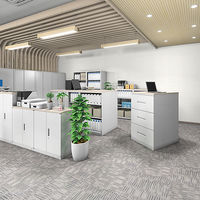 オカムラ ジャスタス収納 片開き（シリンダー錠） 3段 本体（下置き） 幅450×奥行400×高さ1100mm ブラック 1台  オリジナル