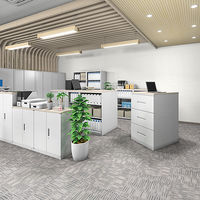 オカムラ ジャスタス収納 片開き（シリンダー錠） 1段 連結用（上置き） 幅450×奥行400×高さ300mm ホワイト 1台  オリジナル