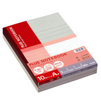 【アウトレット】【Goエシカル】プラス 無線綴じノート ベーシック セミB5 A罫 30枚 赤 1パック（10冊入） 75085