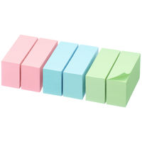 アスクル 貼ってはがせるオフィスのふせん・キューブタイプ 75×25mm　カラー3色 60冊（6冊×10パック）  オリジナル