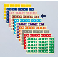 リヒトラブ　カラーナンバーラベルM　「3」　HK7753-3　1袋（250片入）
