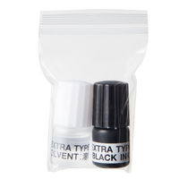 谷川商事　角型印速乾タイプ専用 補充インキセット インキ3mL+溶剤3mL　黒　1セット  オリジナル