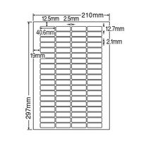 東洋印刷 ナナワード 粘着ラベルワープロ＆レーザー用 白 A4 76面 1箱（500シート入） LDW76X（直送品）