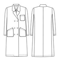 ナガイレーベン 女子ダブル診察衣 ブルーL KEX5120 1枚　白衣　ドクターコート　レディース