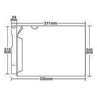 リヒトラブ　HK2003　カルテフォルダー（シングル/フラップ付）　A4ヨコ　1セット（200枚：100枚入×2箱）