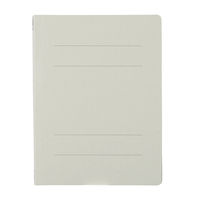 プラス フラットファイル（樹脂製とじ具） A5 タテ グレー 2穴 No.041N 1箱（100冊：10冊入×10袋）（直送品）