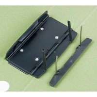 アスクル　パイプ式ファイル　片開き　A4タテ　とじ厚50mm　10冊　2穴　シブイロ　グリーン　緑  オリジナル