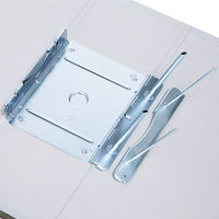 アスクル　パイプ式ファイル片開き　ベーシックカラー（2穴）　A4タテ　とじ厚100mm背幅116mm　グレー　3冊  オリジナル