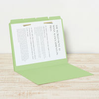 プラス 個別フォルダーA4ー4山ベーシックカラー グリーン 87236 1セット(40枚:4枚×10袋)