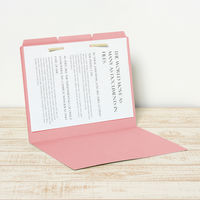 プラス カットフォルダーA4ーE3山タイプ ピンク 87208 1セット(30枚:3枚×10袋)