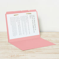 プラス 個別フォルダーA4ー4山ベーシックカラー ピンク 87238 1セット(40枚:4枚×10袋)