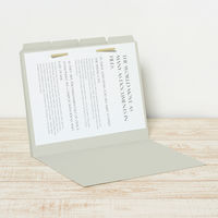 プラス 個別フォルダーA4ー4山ベーシックカラー グレー 87239 1セット(1袋(4枚入)×10)