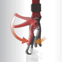 パチッとクリップ吊下げ名札 チャックなし 赤 50組 ソニック  オリジナル