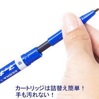 マッキーケア 細字/極細 詰め替えタイプ（アスクル限定モデル） 青 10本 油性ペン ゼブラ AS-YYTS5-BL  オリジナル